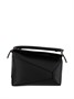 Мини-сумка Puzzle Edge из телячьей кожи с верхней ручкой LOEWE, черный 25905763