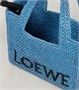 Плетеная сумка Paula's Ibiza Mini Logo Loewe, светло-синий 25625384