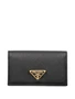 Prada картхолдер из сафьяновой кожи, черный 24581468