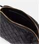 Концертный мини-кошелек Intrecciato из кожи Bottega Veneta, Black-Gold 25641977