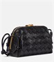 Концертный мини-кошелек Intrecciato из кожи Bottega Veneta, Black-Gold 25641977