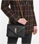 Кожаная сумка через плечо College среднего размера Saint Laurent, черный 2106617