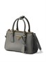 Мини-сумка Galleria из сафьяновой кожи с верхней ручкой Prada, серый 25796877