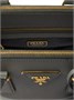 Мини-сумка Galleria из сафьяновой кожи с верхней ручкой Prada, серый 25796877