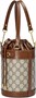 Сумка Gucci Horsebit 1955 Small Bucket Bag, бежевая 667370