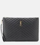 Клатч Cassandre из матовой кожи Saint Laurent, черный 2108582