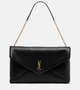 Кожаная плечевая сумка Cassandre XXL Saint Laurent, нуар 25638949