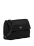 Большая дутая сумка на плечо Re-Nylon Prada, черный 25842926