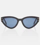 Солнцезащитные очки DiorSignature B2U в оправе «кошачий глаз» Dior Eyewear, черный 2075910