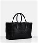 Маленькая кожаная сумка-тоут cabat Bottega Veneta, черный 5980573