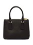 Мини-сумка Galleria из сафьяновой кожи Prada, черный 25851867
