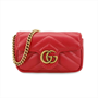 GUCCI Кошелёк GG Marmont из стёганой кожи экстра мини для женщин красный 27944516