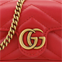 GUCCI Кошелёк GG Marmont из стёганой кожи экстра мини для женщин красный 27944516