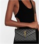 Кошелек Cassandre из матовой кожи на цепочке Saint Laurent, черный 2108748