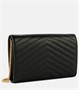 Кошелек Cassandre из матовой кожи на цепочке Saint Laurent, черный 2108748