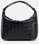 Уменьшенная кожаная сумка через плечо Wallace Mini Intrecciato Bottega Veneta, Black-Gold 25638590