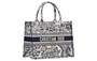 Сумка BookTote с вышивкой, шоппер, плечевая сумка, дамская сумка, средний размер, синий DIOR 26465091
