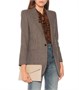 Кожаный клатч Uptown Saint Laurent, бежевый 2110333