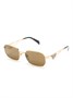 Prada Eyewear солнцезащитные очки 0PR A51S в шестиугольной оправе, золотистый 10087924