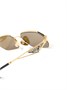 Prada Eyewear солнцезащитные очки 0PR A51S в шестиугольной оправе, золотистый 10087924