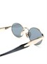 Prada Eyewear солнцезащитные очки в овальной оправе с логотипом, золотой 18038165