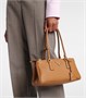 Средняя кожаная сумка-тоут Galleria Prada, коричневый 25638790