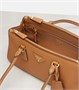 Средняя кожаная сумка-тоут Galleria Prada, коричневый 25638790