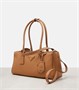 Средняя кожаная сумка-тоут Galleria Prada, коричневый 25638790