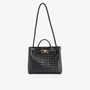 Кожаная сумка Andiamo intrecciato с верхней ручкой Bottega Veneta, черный 6417250