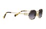 MIU MIU Овальные солнцезащитные очки в рамке, Gold 27984379