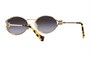 MIU MIU Овальные солнцезащитные очки в рамке, Gold 27984379