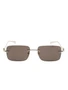 Gucci Eyewear солнцезащитные прямоугольные очки коричневого оттенка 15768750