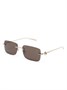 Gucci Eyewear солнцезащитные прямоугольные очки коричневого оттенка 15768750
