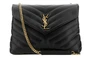 Сумка Loulou Matelassé из кожи с золотистой фурнитурой, средний размер, черный цвет SAINT LAURENT 26472171