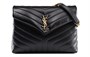 Сумка Loulou Matelassé из кожи с золотистой фурнитурой, средний размер, черный цвет SAINT LAURENT 26472171