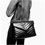 Сумка Loulou Matelassé из кожи с золотистой фурнитурой, средний размер, черный цвет SAINT LAURENT 26472171