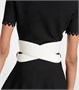 Кожаный ремень с вырезами Alaïa, белый 2113795