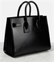 Маленькая кожаная сумка-тоут sac de jour Saint Laurent, черный 5982845