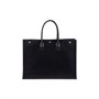 Сумка-тоут Saint Laurent Rive Gauche Lino Legend Large Tote Bag, черный/белый 15110447