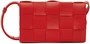 Красная маленькая сумка-кассета Intreccio Bottega Veneta 1065227
