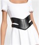 Кожаный ремень с вырезами Alaïa, черный 2113792