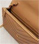 Кошелек на цепочке Cassandre Envelope из стеганой кожи Saint Laurent, Natural Tan 25621607
