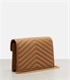 Кошелек на цепочке Cassandre Envelope из стеганой кожи Saint Laurent, Natural Tan 25621607