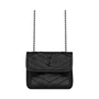 SAINT LAURENT Ники Кожаная из коровьей кожи сумка через плечо на одно плечо для наушников женская черная 28012053
