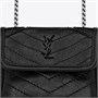 SAINT LAURENT Ники Кожаная из коровьей кожи сумка через плечо на одно плечо для наушников женская черная 28012053