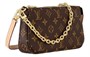 LOUIS VUITTON Сумка через плечо из лакированного полотна с кожаной отделкой женская коричневая 27972829