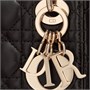 Леди Диор из овчины, дамская сумочка Lady Dior, через плечо, кроссбоди, миниатюрная женская черная 26476666