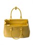 Большая кожаная сумка Prada Galleria, желтый 15672283
