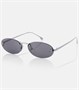 Первые овальные солнцезащитные очки Crystal Fendi, Shiny Ruthenium/Solid Smoke 25623711