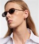 Первые овальные солнцезащитные очки Crystal Fendi, Shiny Ruthenium/Solid Smoke 25623711